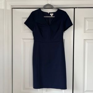 J. Crew: Tailored, size 4, cap sleeve navy dress
